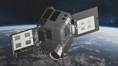 Gray Jay Cluster - Individual Satellite - Artistic Rendition. [Image Source](https://spaceq.ca/dnds-gray-jay-satellites-on-track-for-q4-2023-launch/).