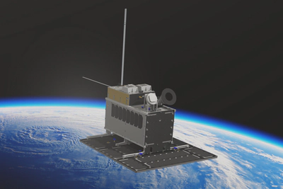 NorSat-3 Satellite - Artistic Rendition. [Image Source](https://www.romsenter.no/eng/News/News/Norway-s-new-satellite-detects-radar-signals-from-ships).